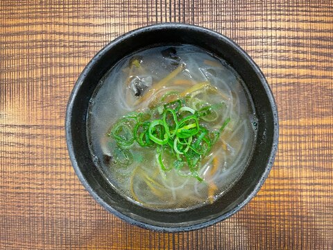 生姜で温まる！中華春雨スープ！